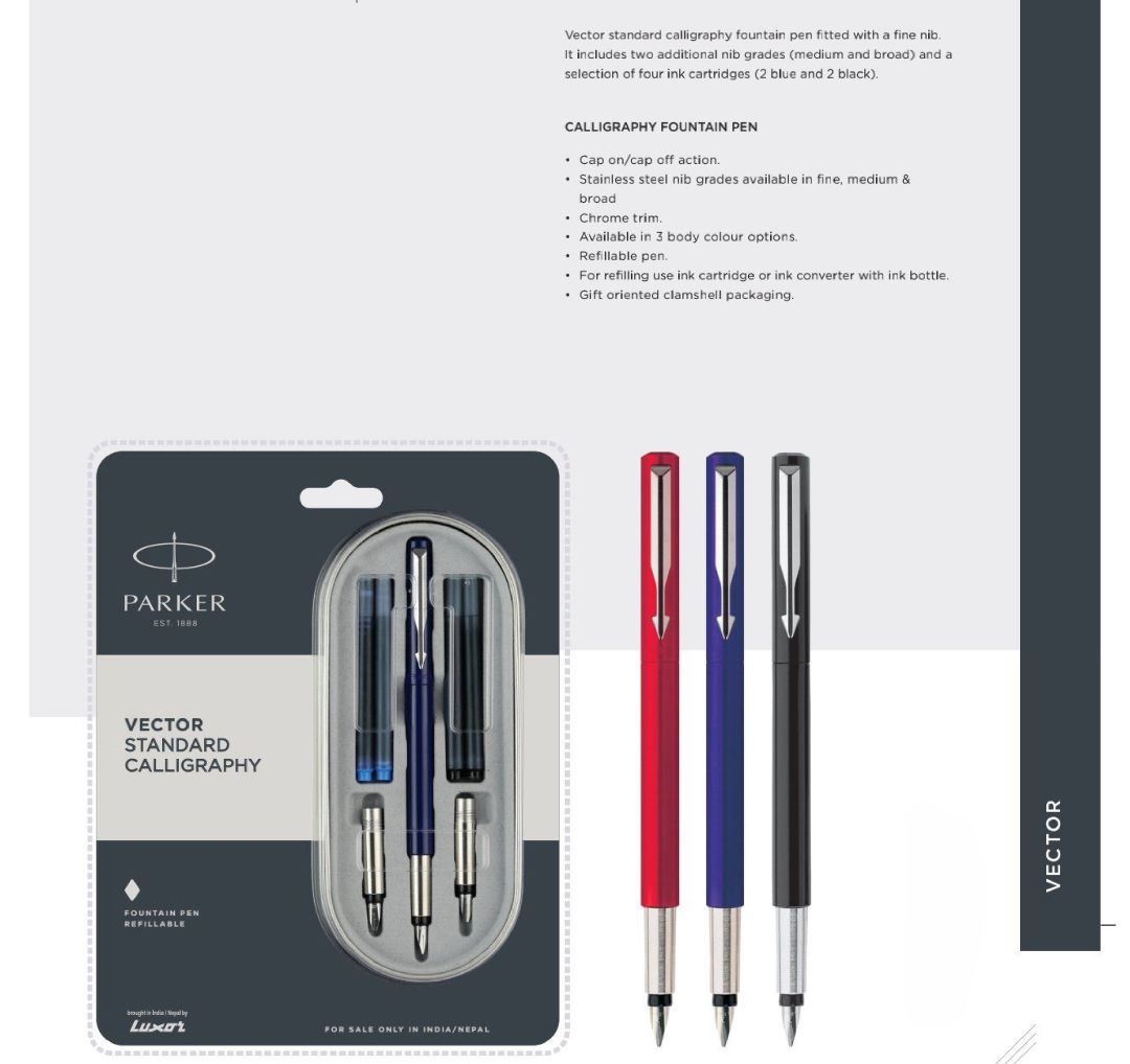 Parker Vector Standard Calligraphy Fountain Pen